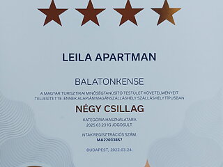 Leila Apartman Balatonkenese szállás