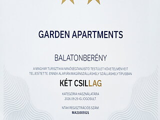 Garden Apartments Balatonbereny szállás